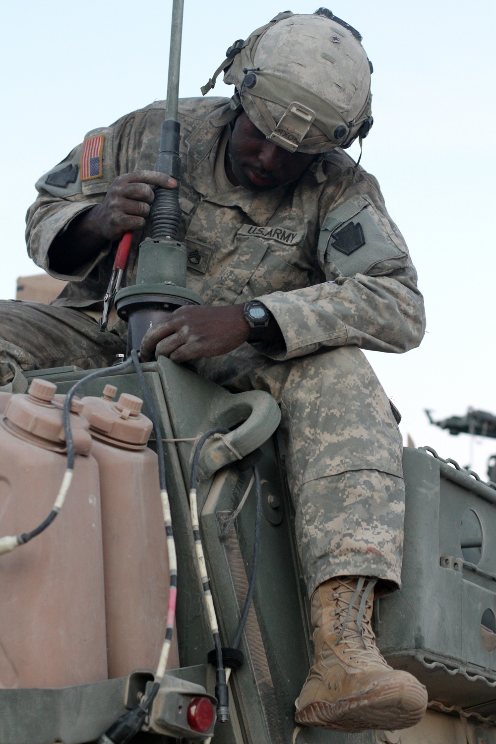 56th SBCT arrives in cantonment after realistic NTC battlefield training