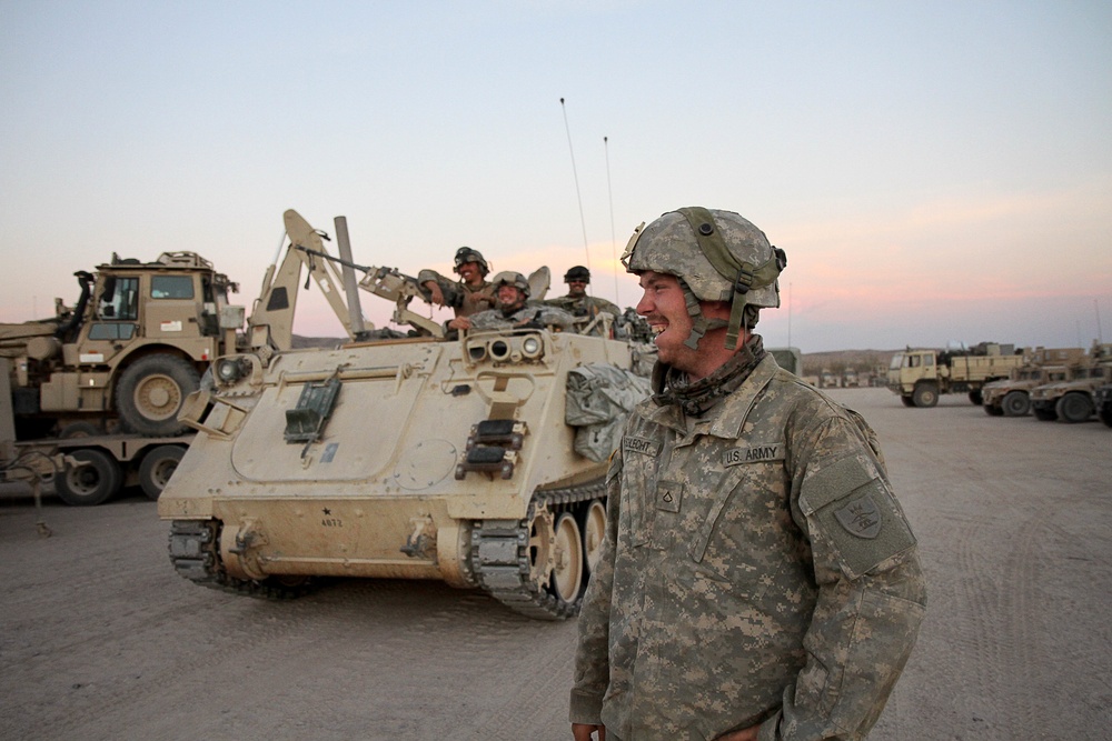 56th Stryker Brigade Combat Team returns from NTC battlefield with high spirits