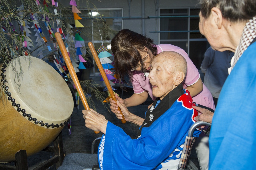 Air station residents attend Bon Odori Festival