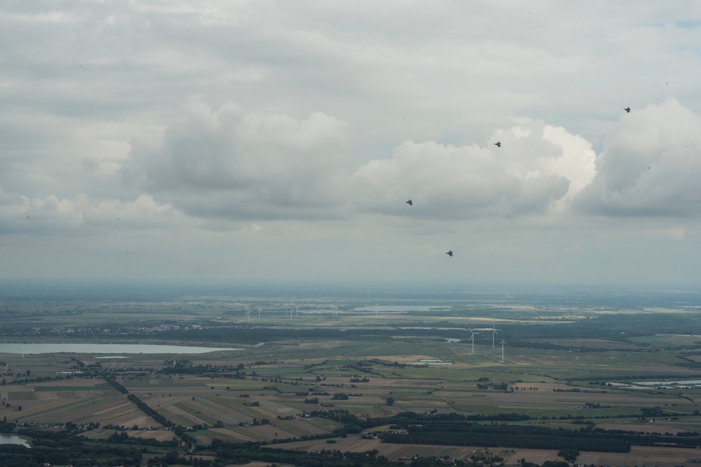 Raptors fly over Poland