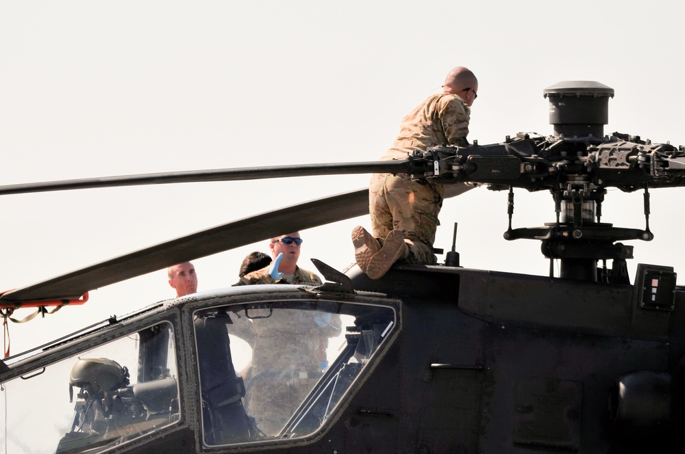 AH-64 Apache Helicopter Routine Maintenance