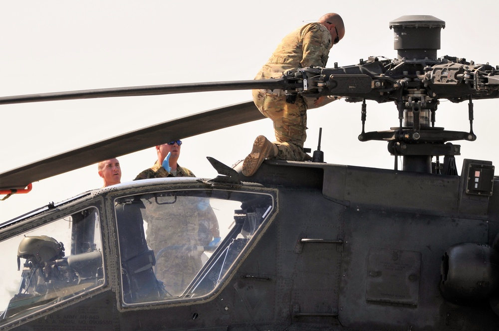 AH-64 Apache Helicopter Routine Maintenance
