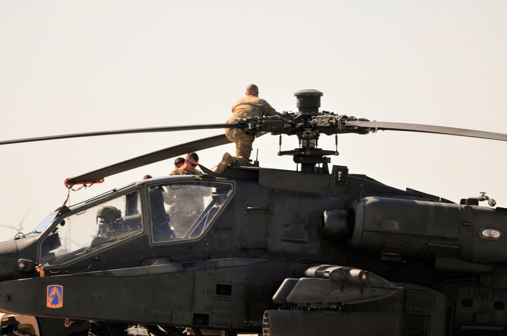 AH-64 Apache Helicopter Routine Maintenance