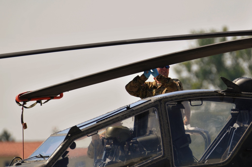 AH-64 Apache Helicopter Routine Maintenance