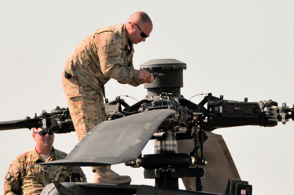 AH-64 Apache Helicopter Routine Maintenance