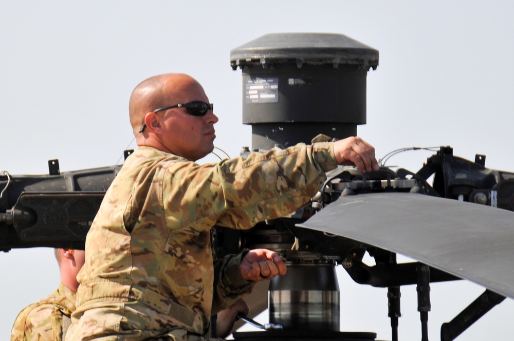 AH-64 Apache Helicopter Routine Maintenance