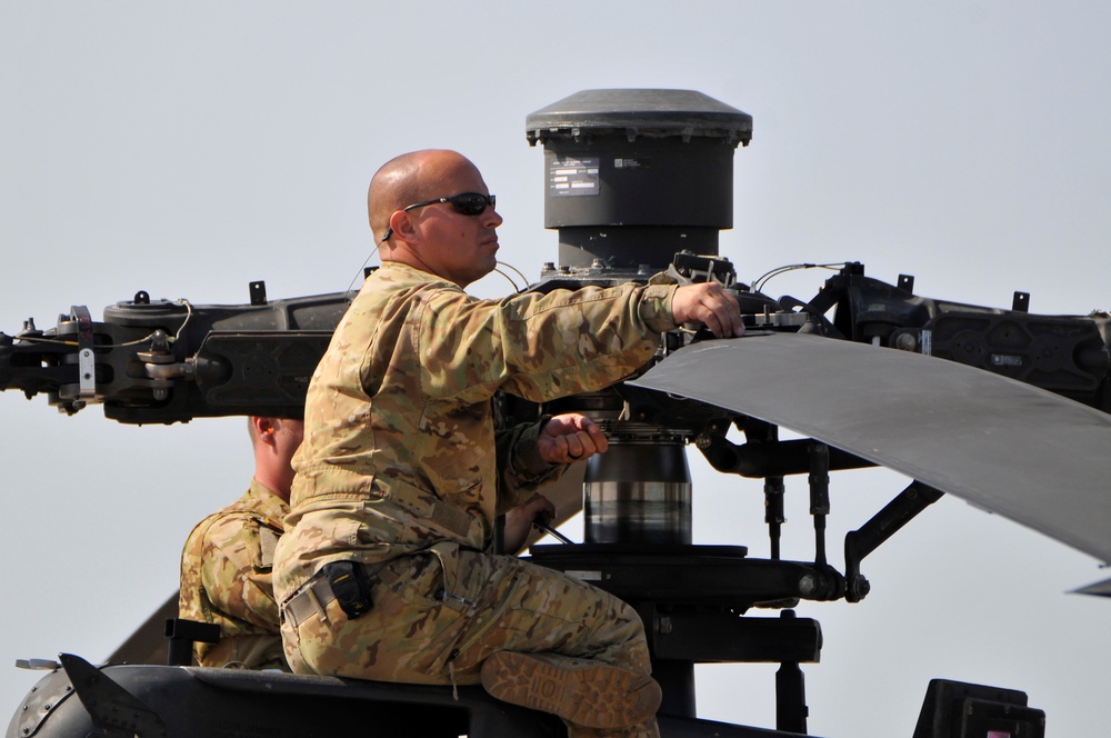 AH-64 Apache Helicopter Routine Maintenance