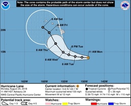 Coast Guard sets port condition X-RAY for Big Island, WHISKEY for all other Hawaiian commercial ports  ahead of Hurricane Lane