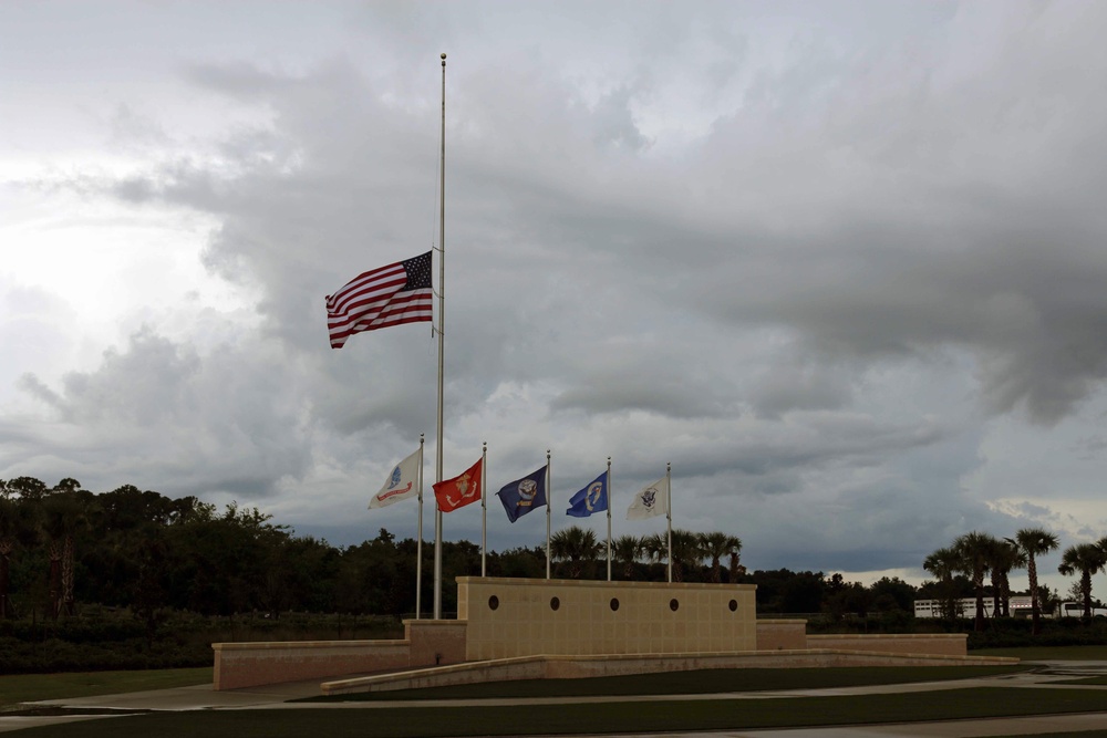 Military funeral honors for Rear Adm. Alene Duerk, first woman U.S. Navy admiral