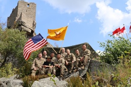 Spur ride celebrates cavalry traditions beneath castle ruins