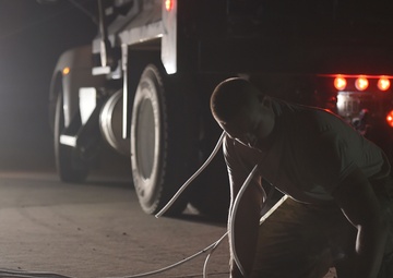 Airfield Ops, CE work together to light the way