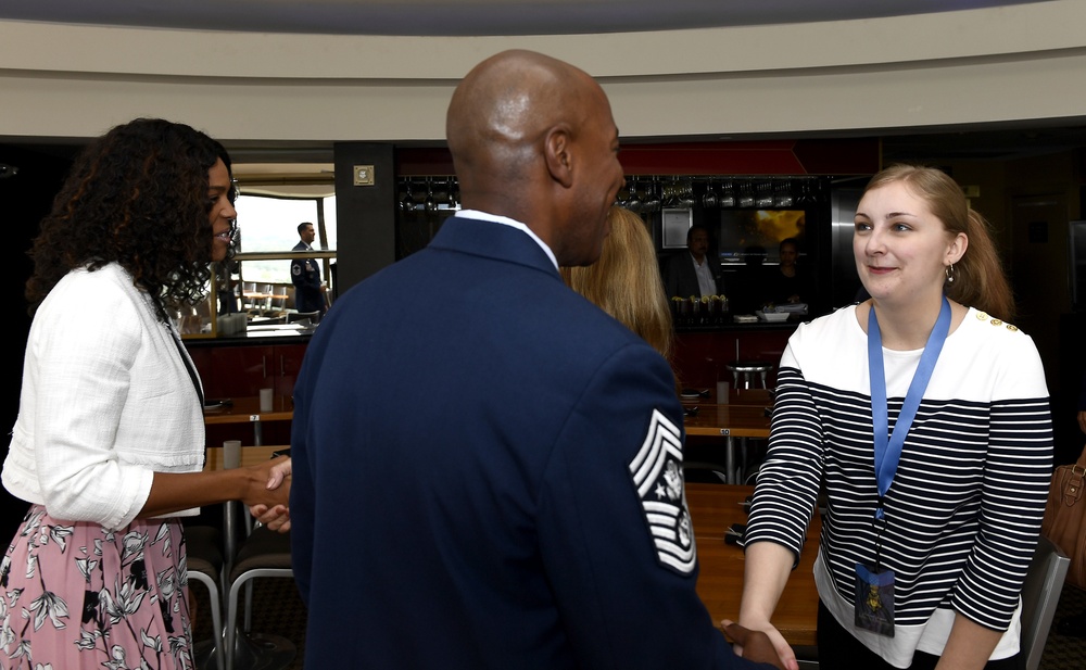 CMSAF Greets Medal of Honor Family