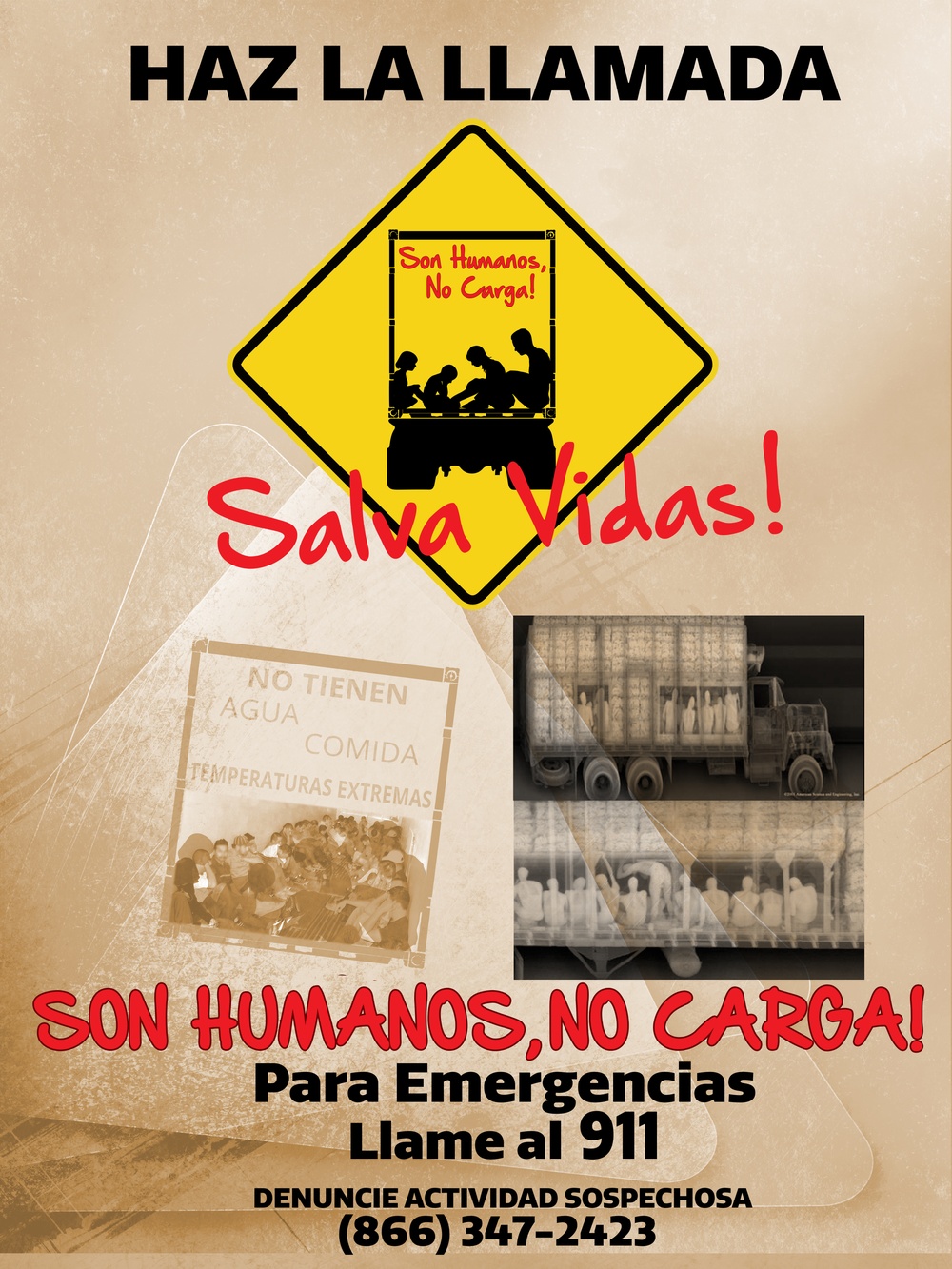 They're Human, Not Cargo! (Spanish)