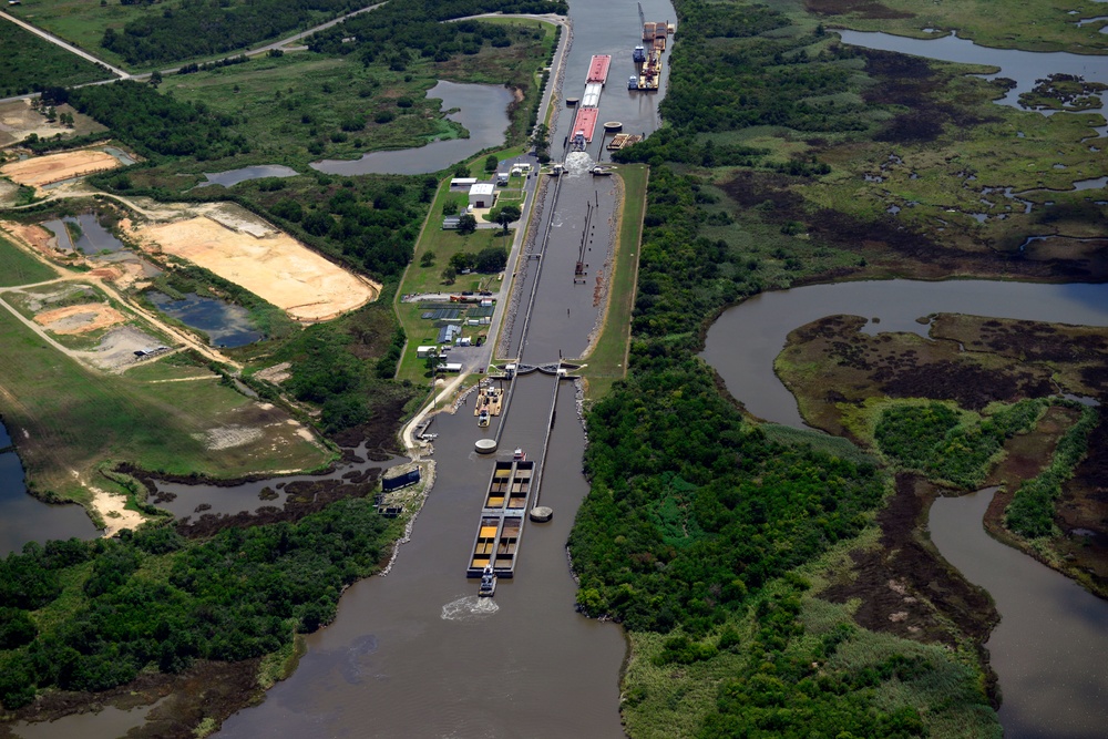 Coast Guard, USACE monitor construction on Calcasieu Lock