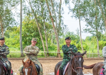 Senior leaders experience cavalry traditions with their counterparts from the Royal Thai Army