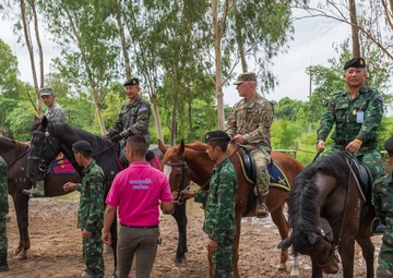 Senior leaders experience cavalry traditions with their counterparts from the Royal Thai Army