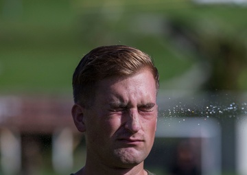 U.S. Marines participate in olersian capsicum spray training