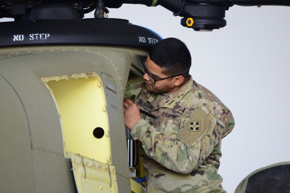 CH-47 Chinook helicopter 200 hours phase maintenance