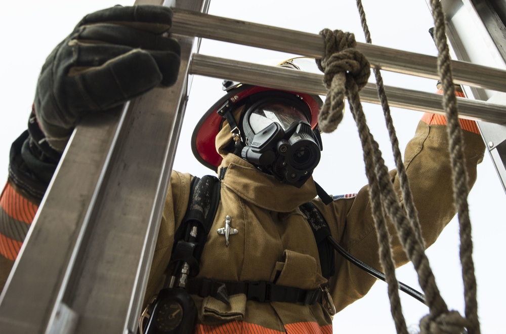 Firefighters keep training current