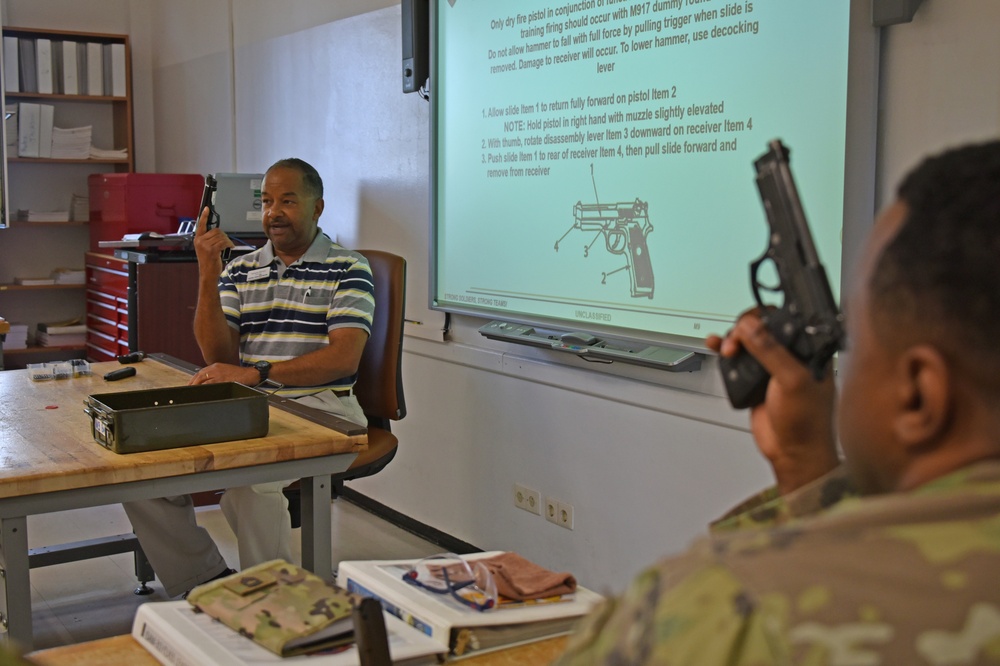 Combined Arms Training Center conduct a M9 Pistol maintenance course