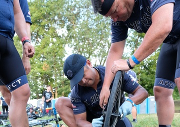 Air Force Cycling Team at RAGBRAI 2018