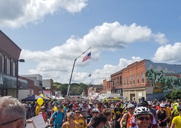 Air Force Cycling Team at RAGBRAI 2018