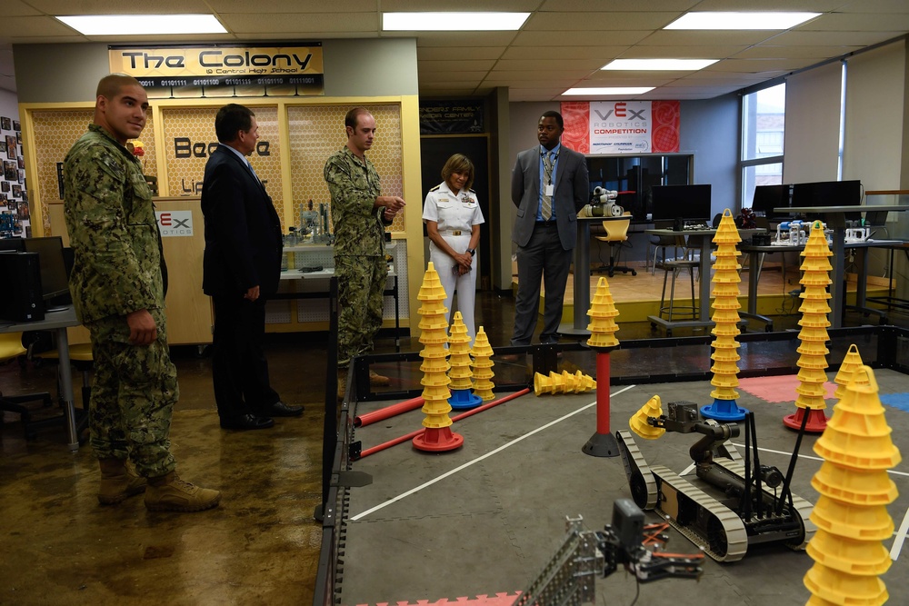 Vice Admiral tours Louisville High School