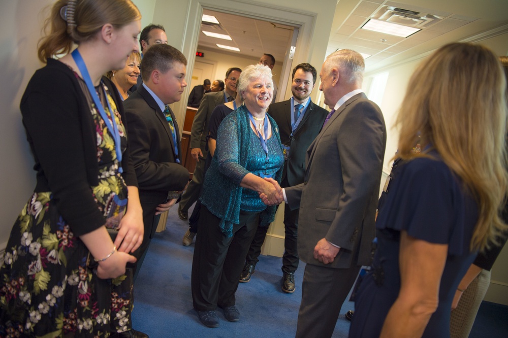 SD meeting with the family of Medal of Honor recipient, Air Force Tech. Sgt. John A. Chapman