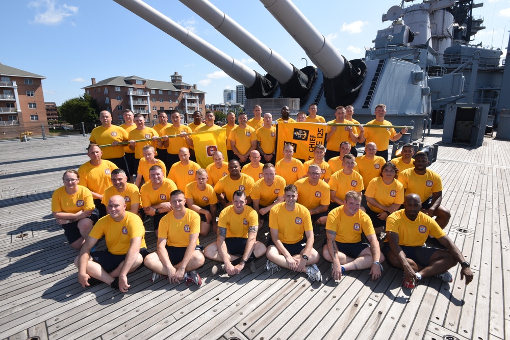 CPO Selectees aboard the USS Wisconsin (BB-64)