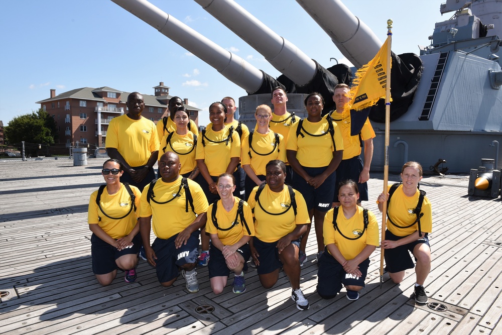 NSA Hampton Roads CPO Selectees aboard the USS Wisconsin (BB-64)