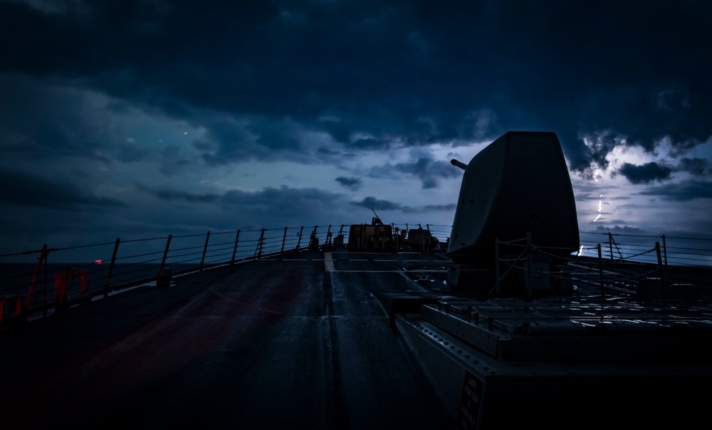 USS Carney Transits The Black Sea