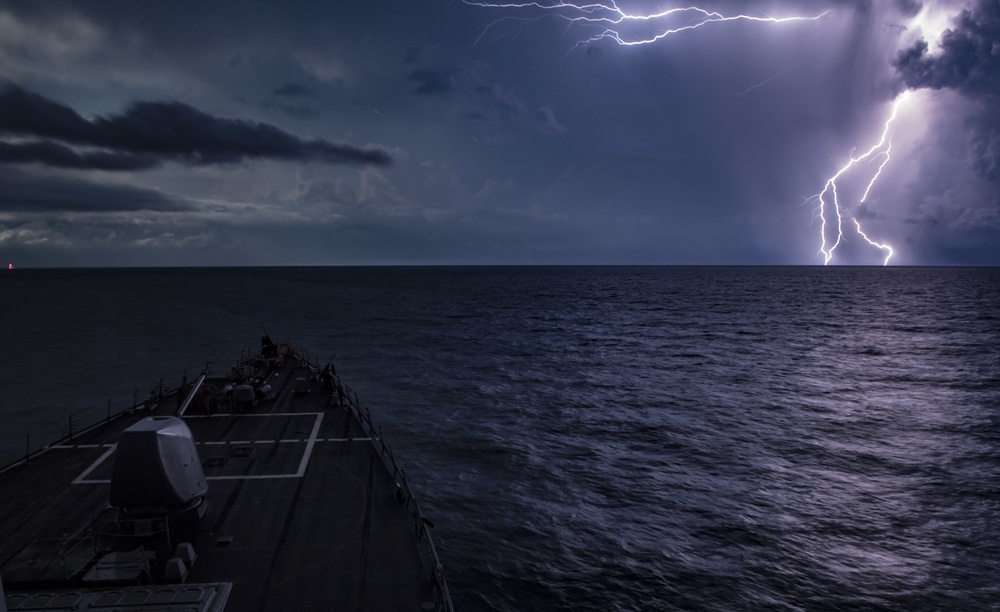 USS Carney Transits The Black Sea