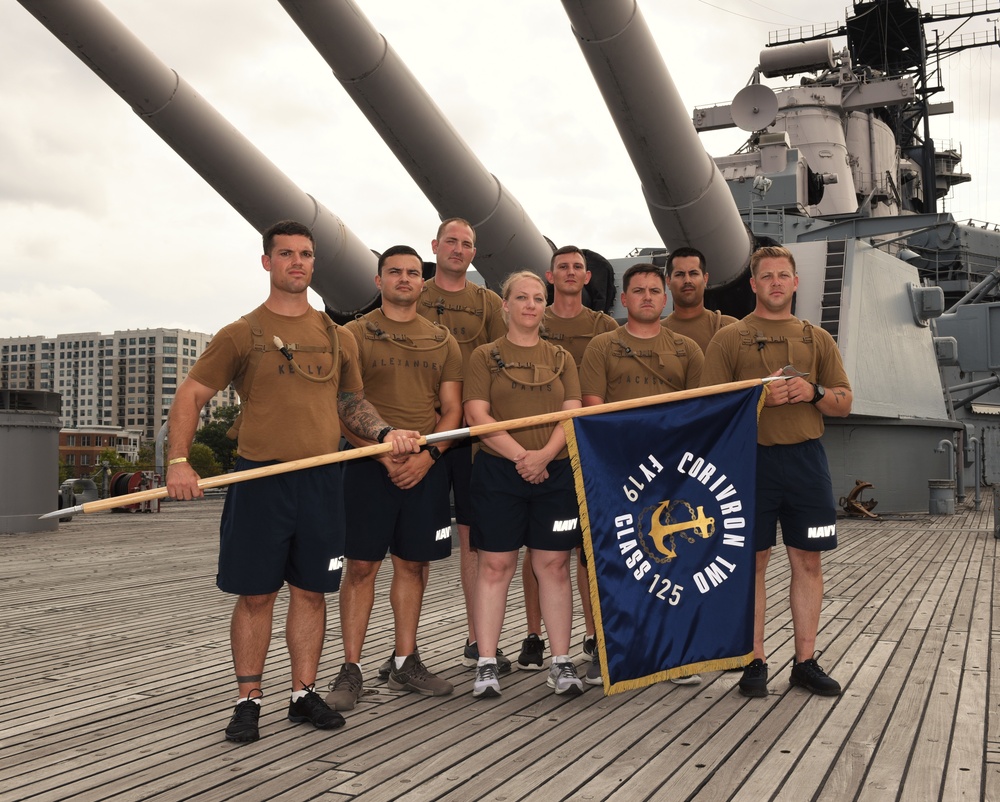 CORIVRON Two CPO Selectees aboard the USS Wisconsin (BB-64)