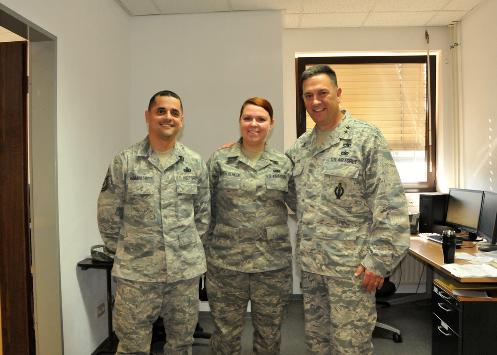 Massachusetts National Guard Adjutant General Visits 104th Fighter Wing Airmen at Spangdahlem Air Base