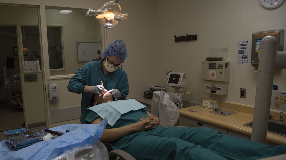 Dental tech hard at work