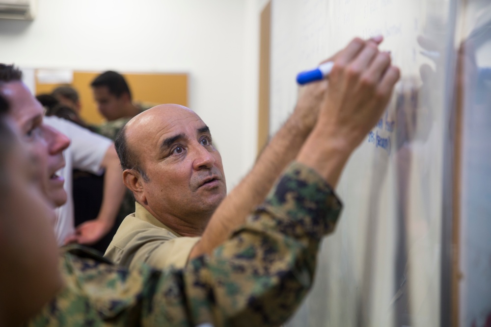 U.S., partner nation service members plan together during UNITAS Amphibious