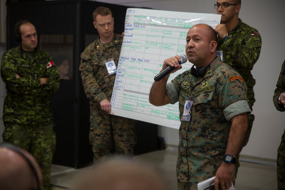 U.S., partner nation service members plan together during UNITAS Amphibious