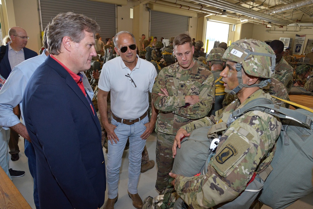 Congressional Delegation Visits 173rd Airborne Brigade at Aviano Air Base
