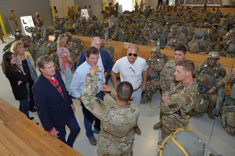 Congressional Delegation Visits 173rd Airborne Brigade at Aviano Air Base