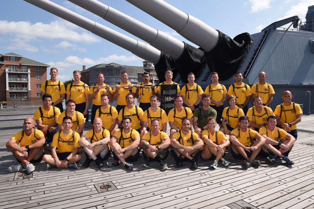 CPO Selectees aboard the USS Wisconsin (BB-64)