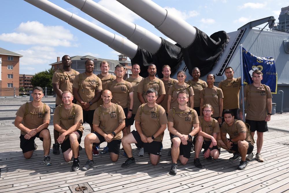 NSWG-2 CPO Selectees aboard the USS Wisconsin (BB-64)