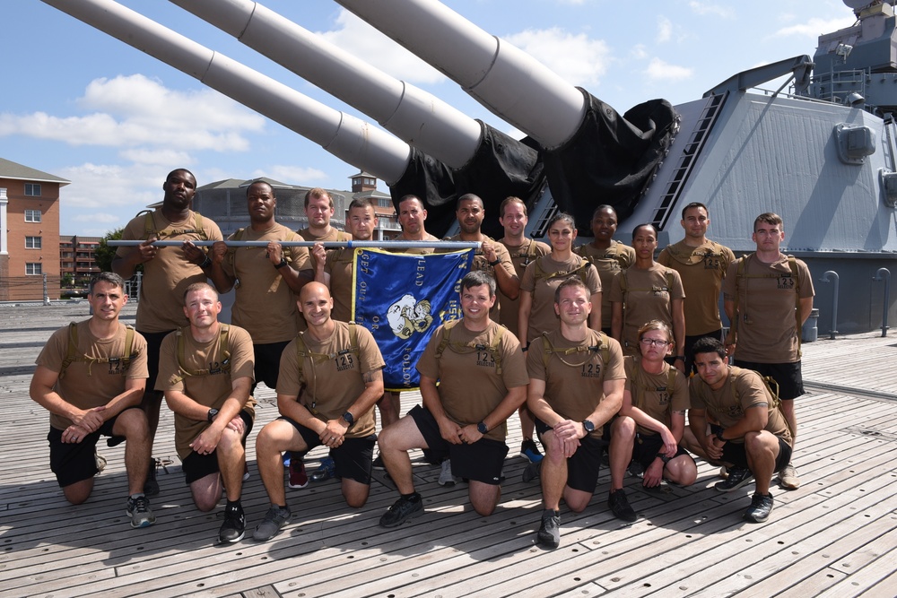 NSWG-2 CPO Selectees aboard the USS Wisconsin (BB-64)