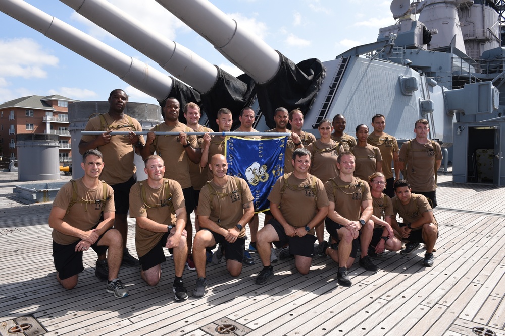 NSWG-2 CPO Selectees aboard the USS Wisconsin (BB-64)