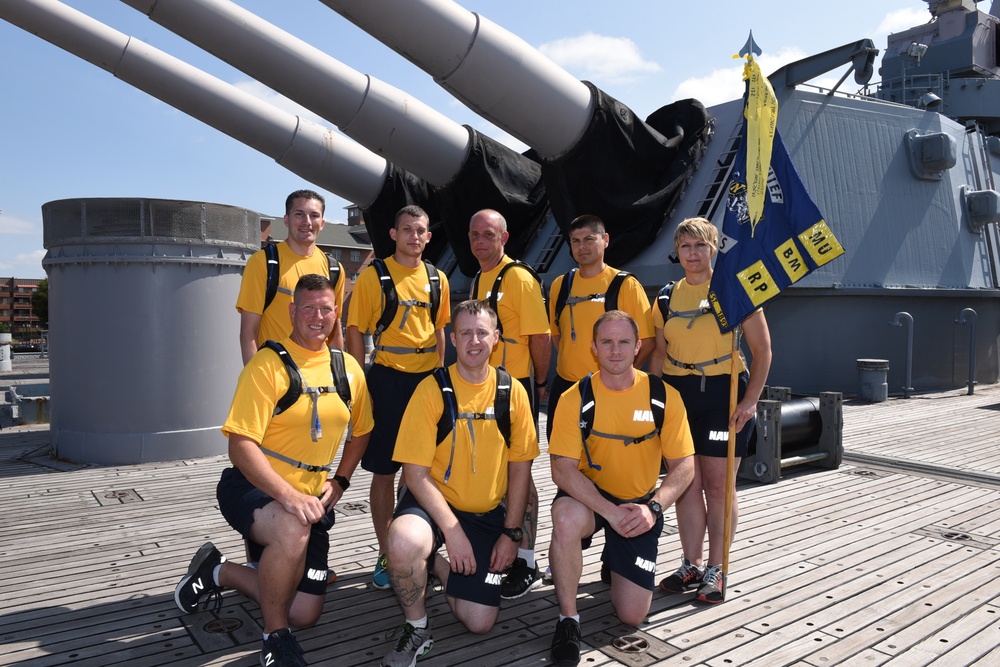 CPO Selectees from the US Naval Academy aboard the USS Wisconsin (BB-64)