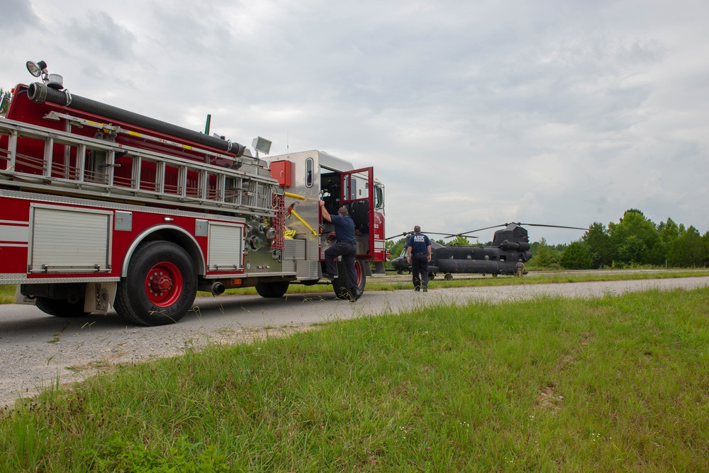 Arnold AFB Emergency Management Services conduct MH-47 familiarization training