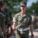 Recruits march after graduation practice