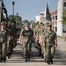 Recruits march after graduation practice