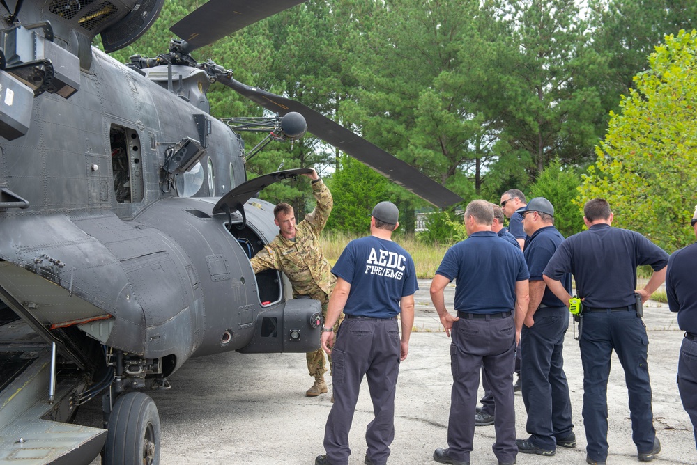 Arnold AFB Emergency Management Services conduct MH-47 familiarization training