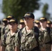 Recruits march after graduation practice