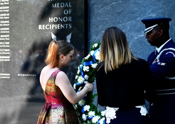MOH family and guests attend Tech. Sgt. John Chapman's name unvieling at the Air Force Memorial